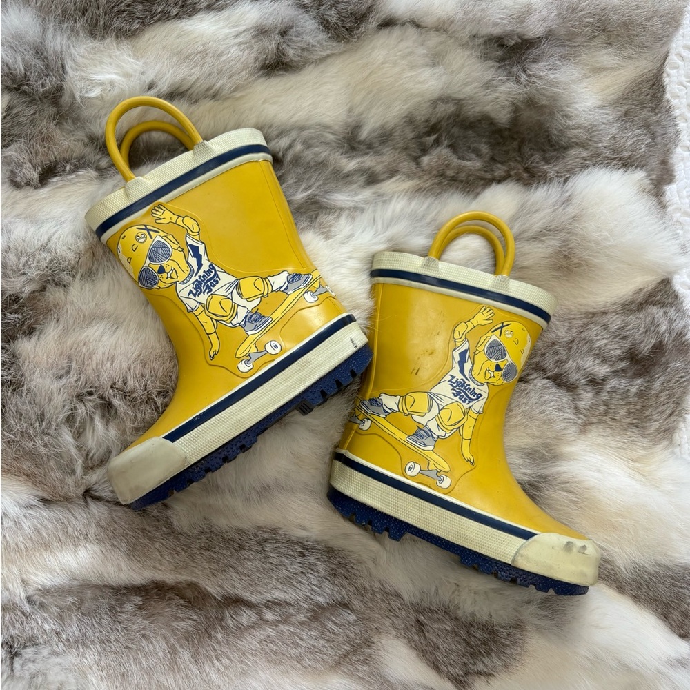 Yellow Kids Rain Boots